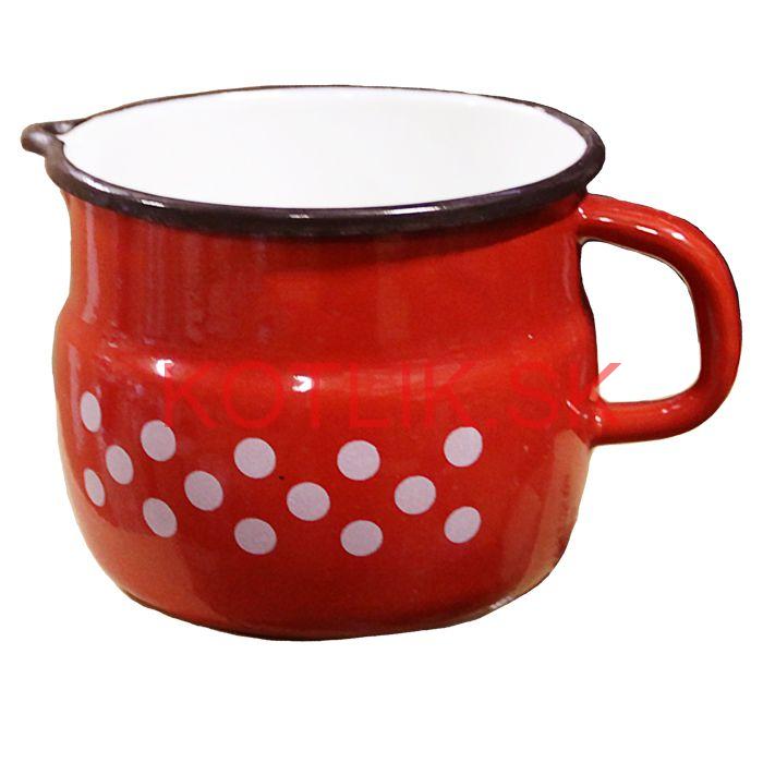 Smaltovaný hrnček s výlevkou 1 L