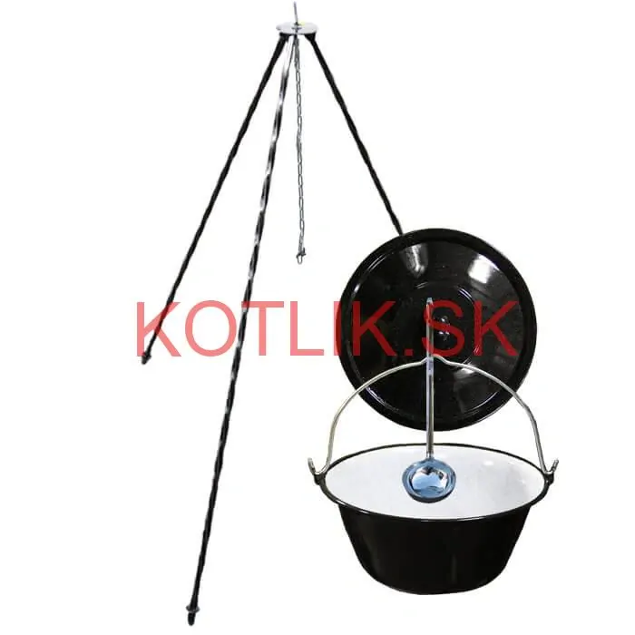 Smaltovaný kotlík 8 L + pokrievka + stojan CLASSIC