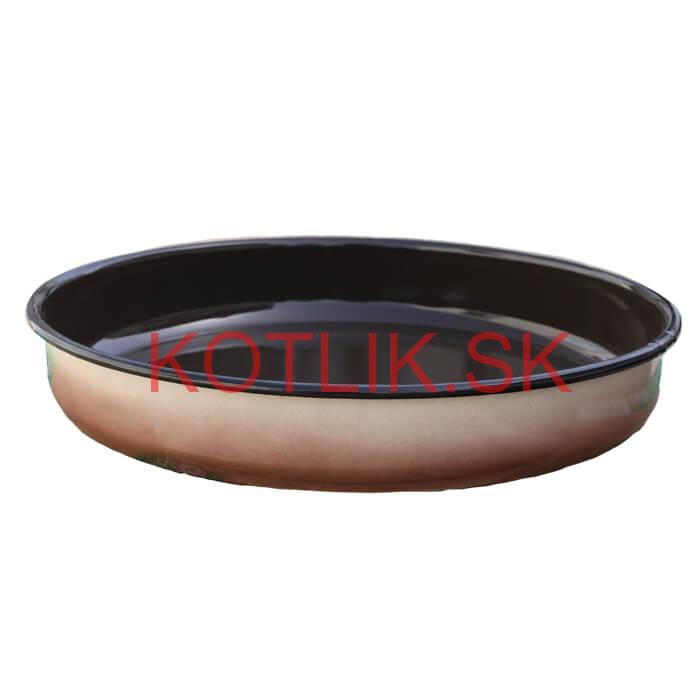 Smaltovaný okruhlý pekáč 38 cm, výška 6,2 cm