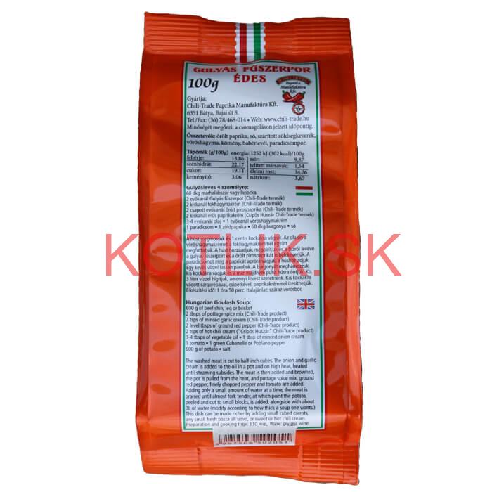 Paprikové korenie na guláš - sladké 100 g