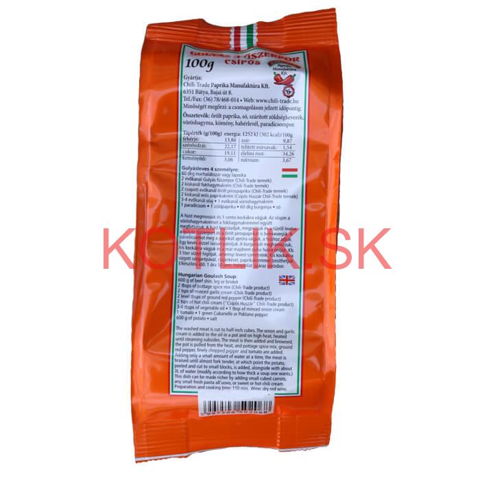 Paprikové korenie na guláš - štiplavé 100 g