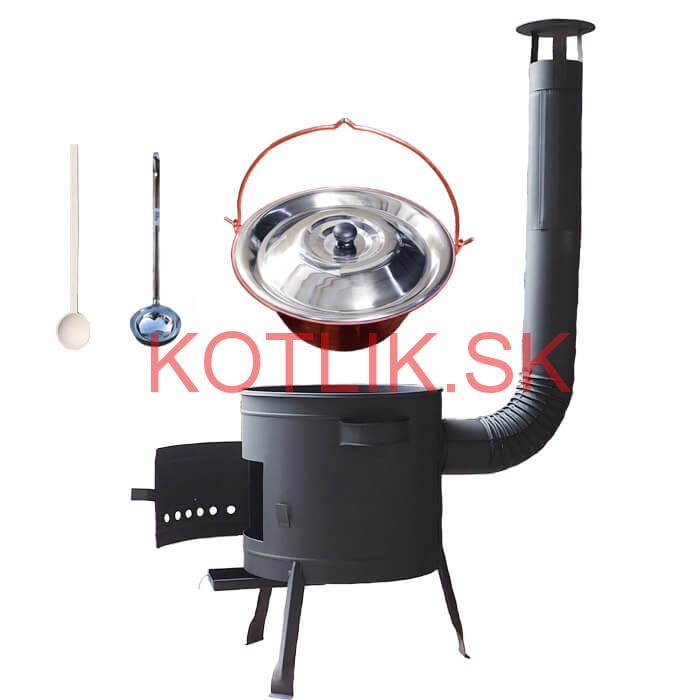 Medený kotlík 14 L (1,2 mm) + nízka kotlina 36 cm PLUS 600