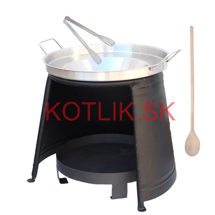 Nerezová panvica 39 cm + chránič plameňa a ohnisko