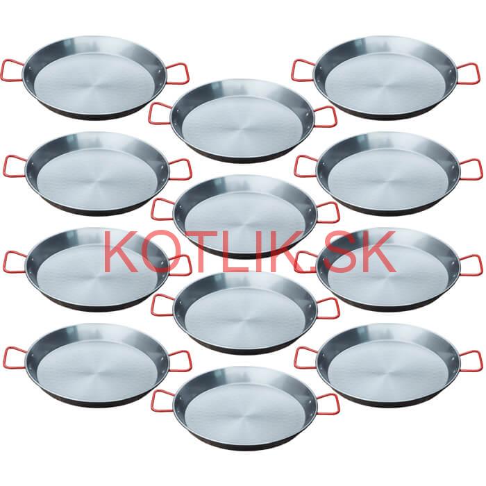 Paella Tapas catering 24 cm – 12 ks oceľových panvic