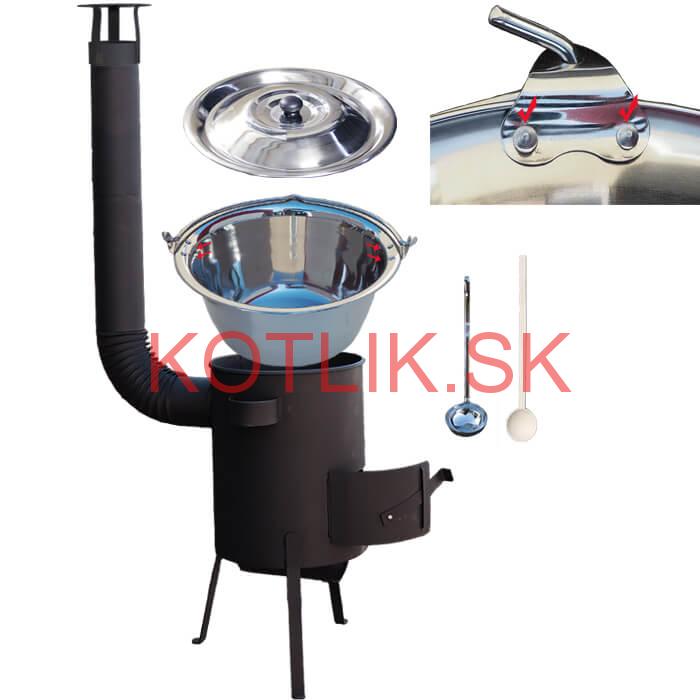 Antikorový kotlík 30 L (0,8 mm) + žiaruvzdorná kotlina 45 PLUS 600 4 MM