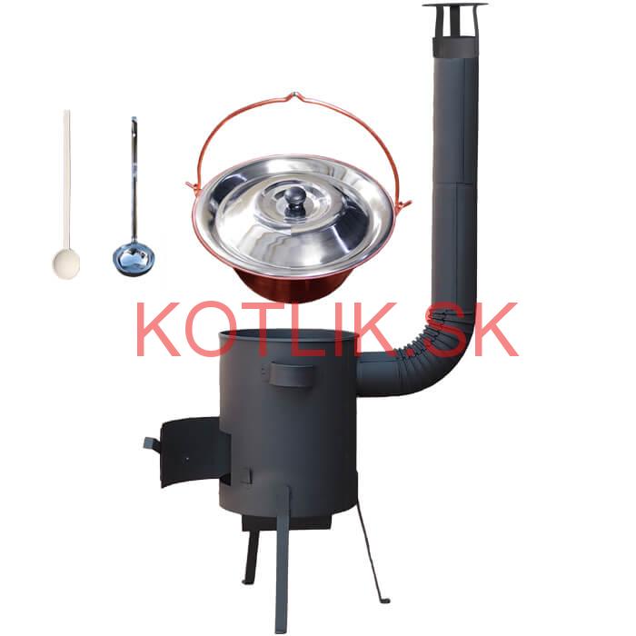 Medený kotlík 20 L (1,2 mm) + žiaruvzdorná kotlina 42 PLUS 600 4 MM