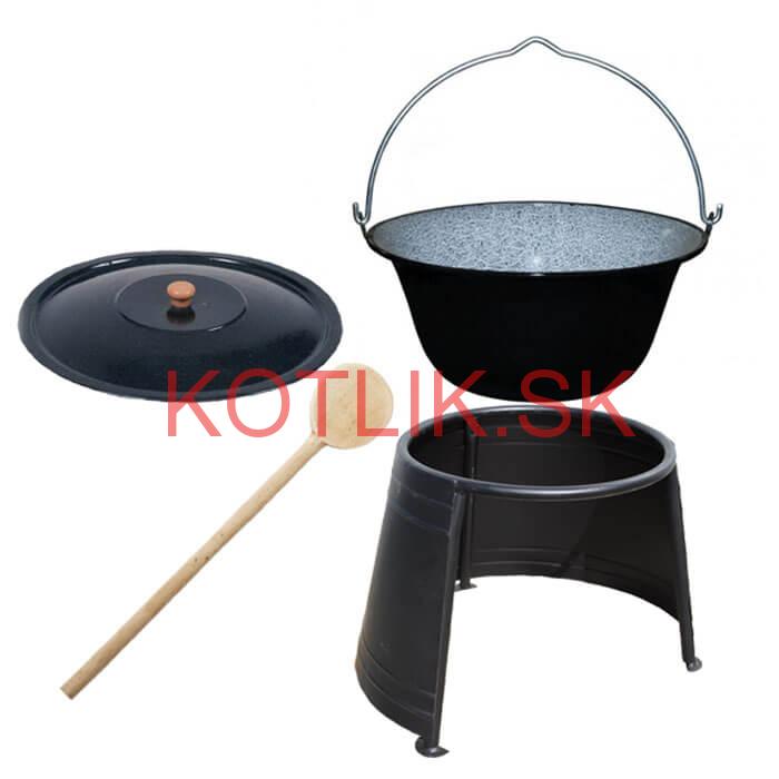Smaltovaný kotlík 25 L (1,2 mm) + chránič plameňa