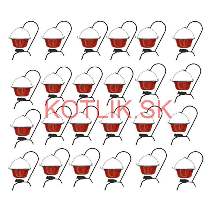 Servírovacia súprava SMALT RED 24 ks