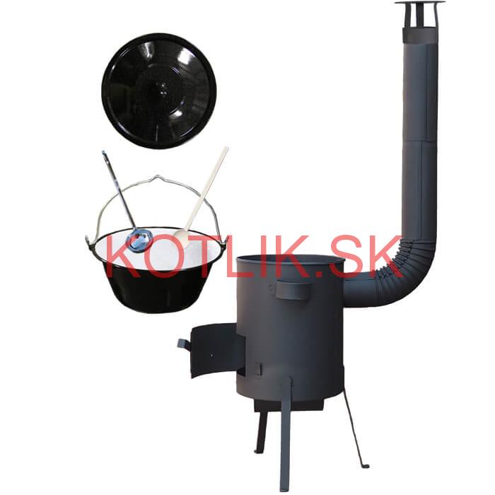 Smaltovaný kotlík 13 L + žiaruvzdorná kotlina 36 PLUS 600 4 MM