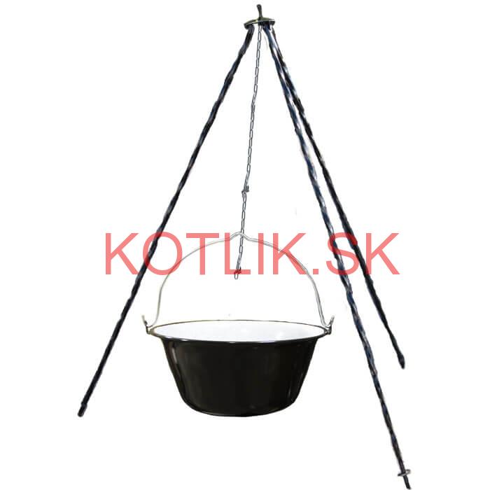 Smaltovaný kotlík 25 L + trojnožka 1,2 m