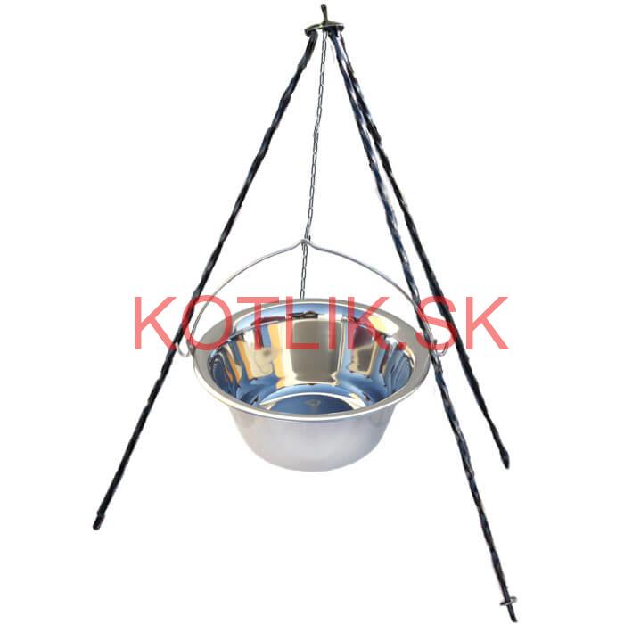 Nerezový kotlík (INOX 0,8 mm) 20 L + trojnožka 1,2 m