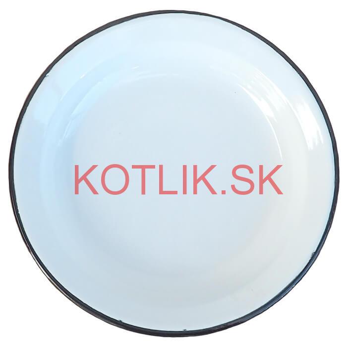 Smaltovaný tanier 28 cm Biely