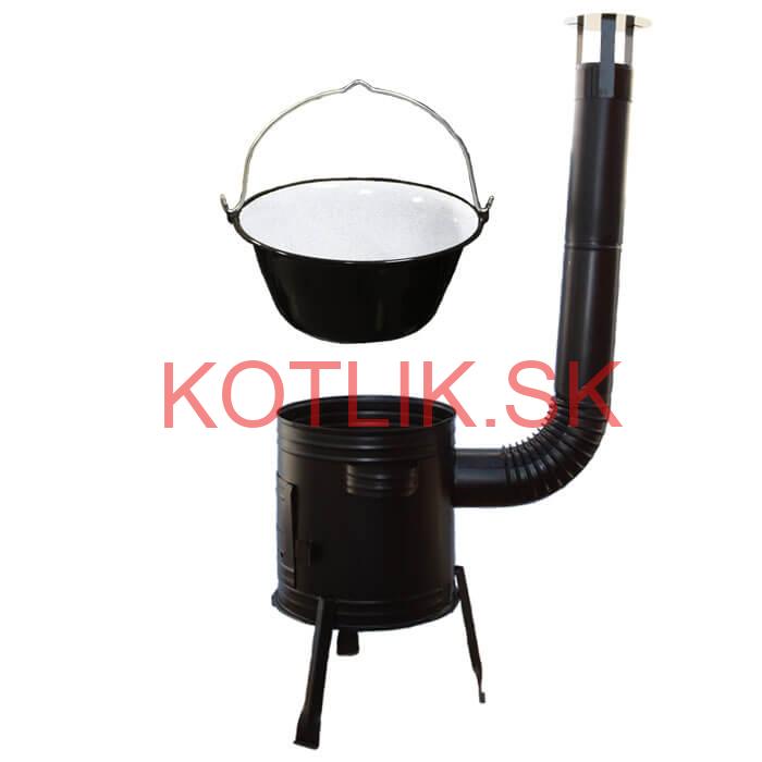 Smaltovaný kotlík 10 L (1,2 mm) + kovová kotlina 31 CLASSIC (KOV) Easy party