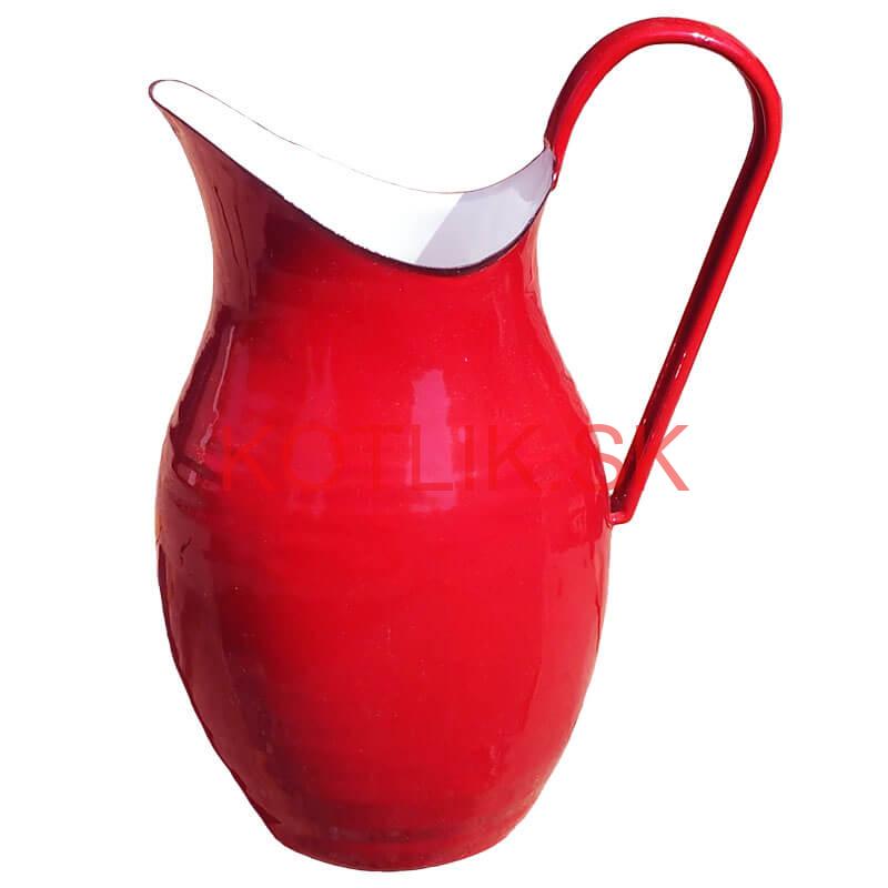 Smaltovaná krhla 2 L ČERVENÁ