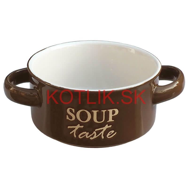 Keramická miska na polievku-hnedá SOUP