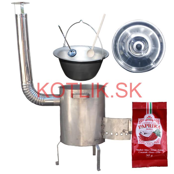 Nerezový kotlík 20 L (1,5 mm) + nerezová kotlina (1,5 mm) 39 cm STRONG EXCLUSIVE