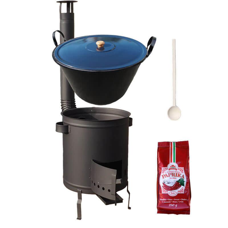 Smaltovaný kotol 70 L + hrubostenná kotlina 53 cm (1,5 mm) STRONG PLUS 600 + sladká paprika 250 g