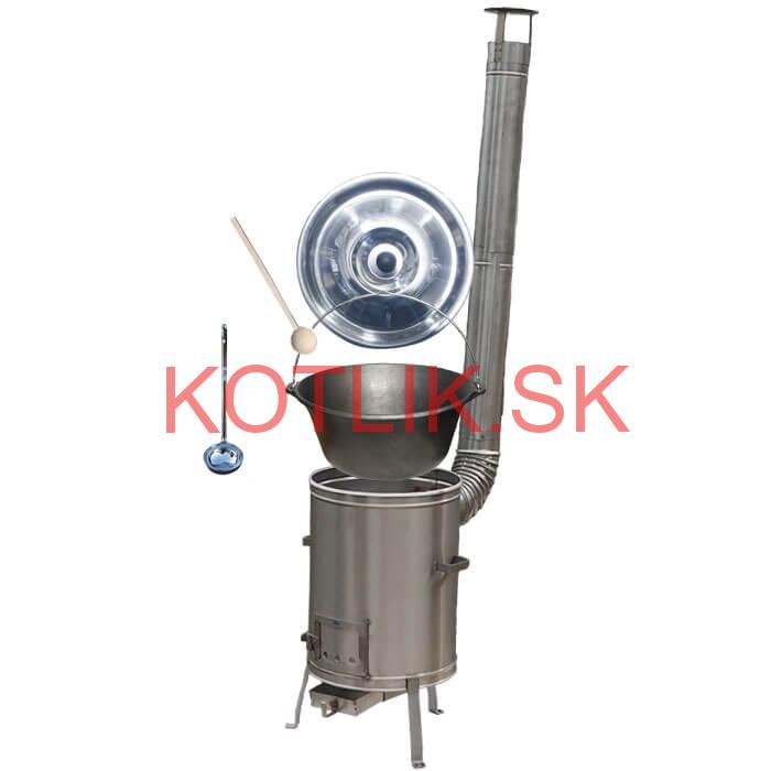 Liatinový kotlík bez povrchovej úpravy 10,8 L + Nerezová kotlina 33 LUX