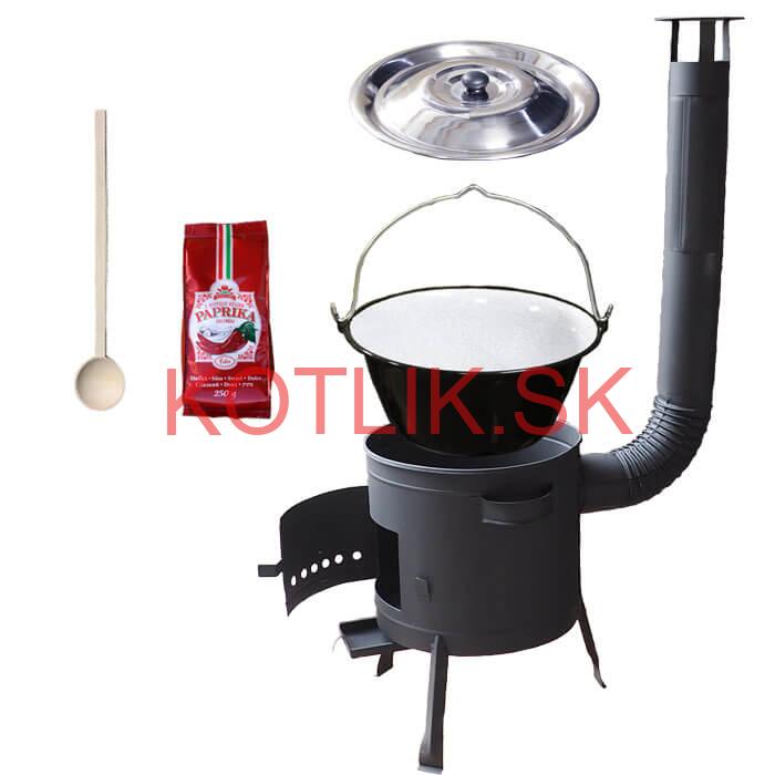 Smaltovaný kotlík 22 L (1,2 mm) + hrubostenná (1,5 mm) žiaruvzdorná kotlina BALKY STRONG 42 PLUS 600