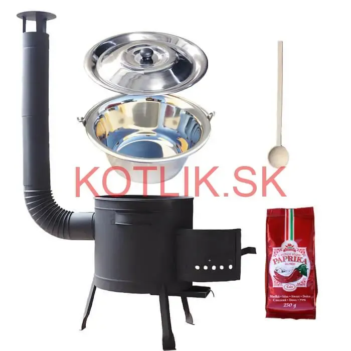 Nerezový kotlík 22 L (0,8 mm) INOX + hrubostenná (1,5 mm) žiaruvzdorná kotlina BALKY STRONG 42 PLUS 600