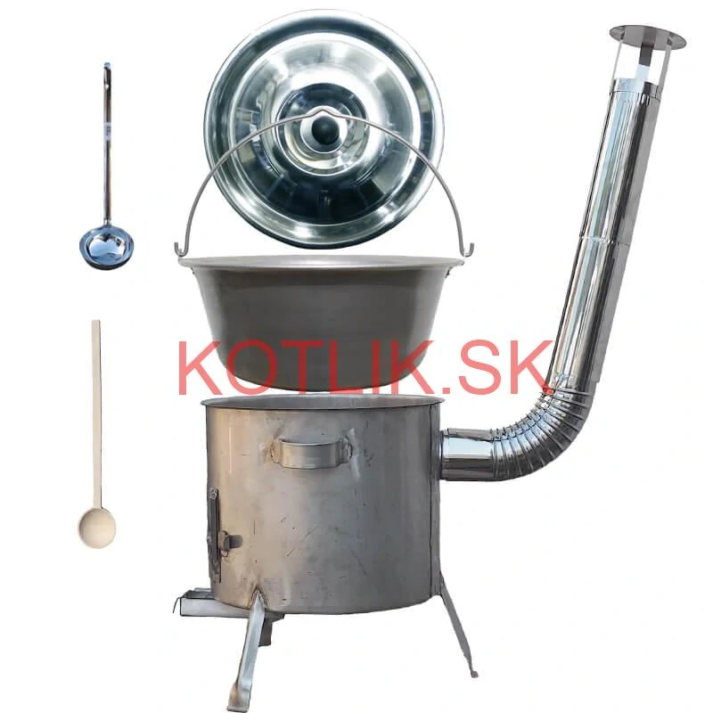 Nerezový kotlík 30 L (1,5 mm) + nerezová kotlina 45 cm (1,5 mm) STRONG CLASSIC