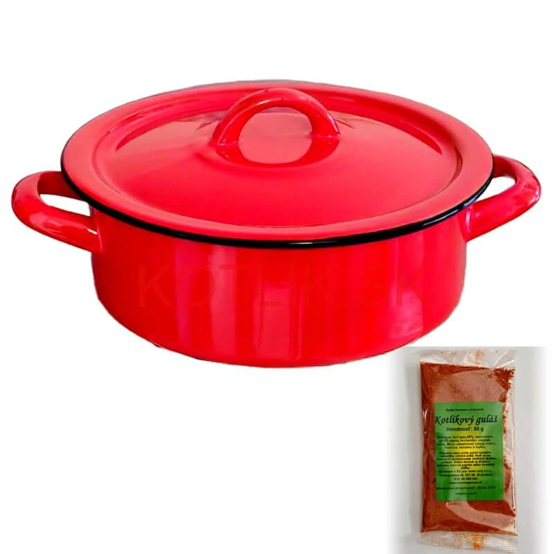 Smaltovaný kastról s pokrievkou COMBI 25 l + korenie na kotlíkový guláš 50 g