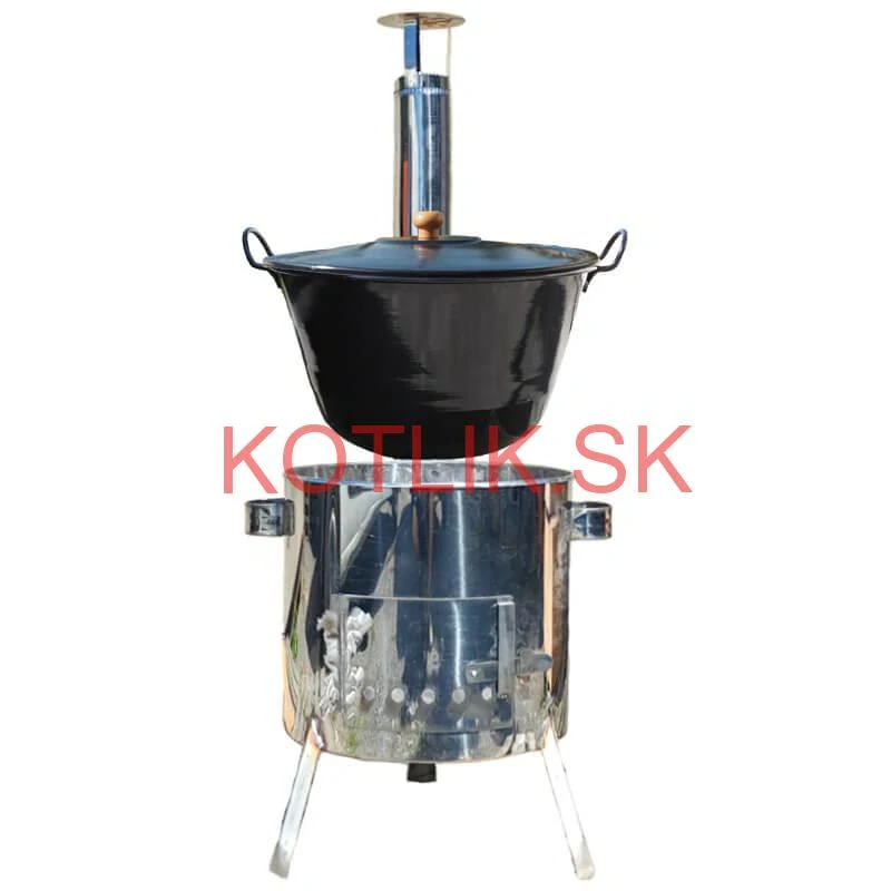 Smaltovaný kotol 60 L + nerezová kotlina 53 cm LUSTRO