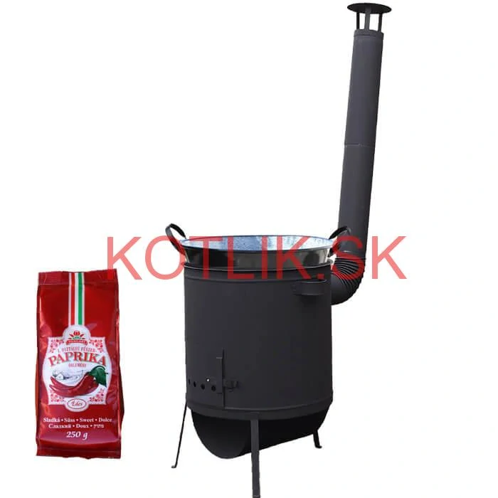 Zabíjačkový smaltovaný kotol 100 L, žiaruvzdorná kotlina 42 PLUS 600 4 MM + sladká paprika GURMÁN 250 g