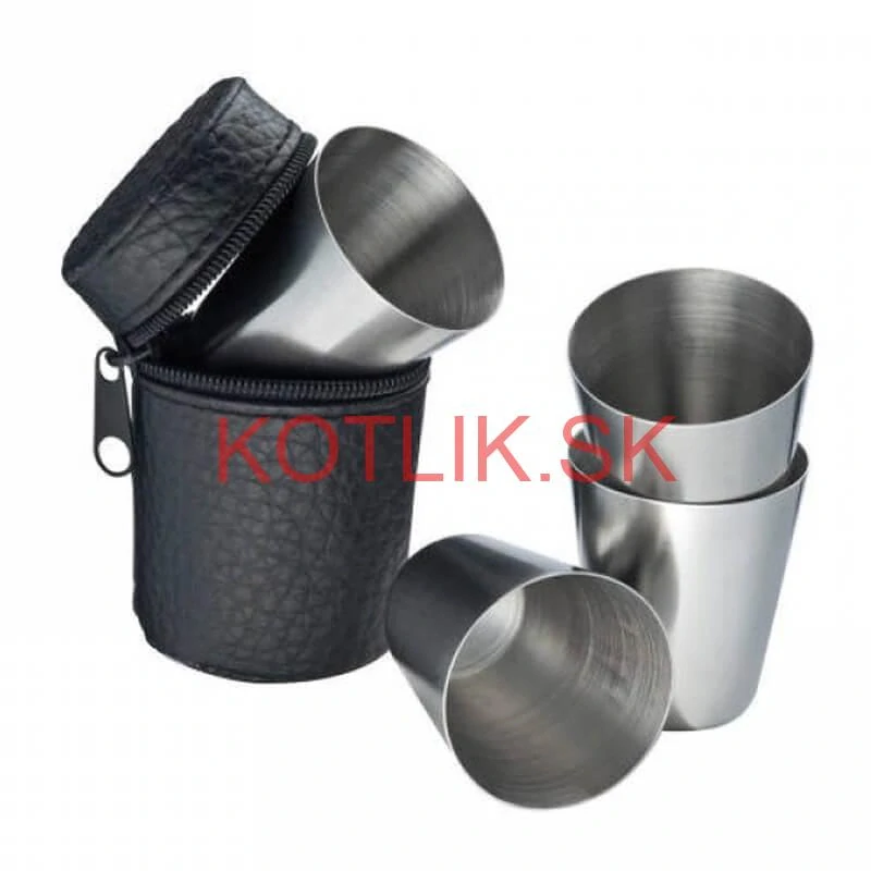 Turistické poháre v puzdre 4 ks 20 ml