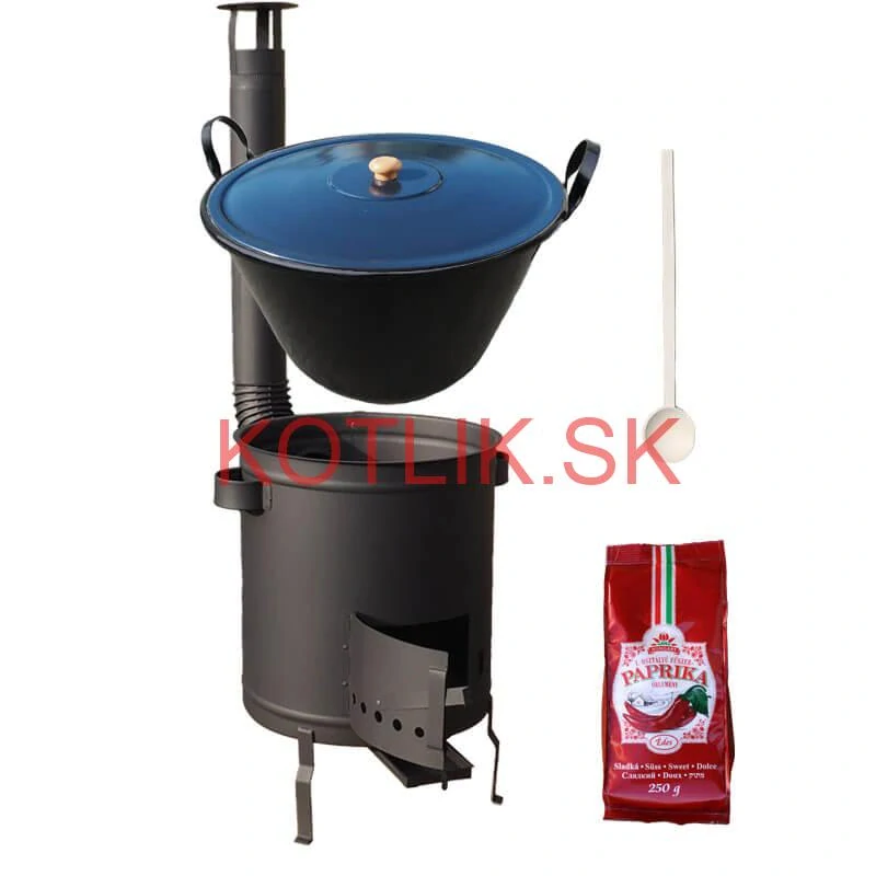 Smaltovaný kotol 70 L + hrubostenná kotlina 53 cm (2 mm) STRONG PLUS 600 + sladká paprika 250 g