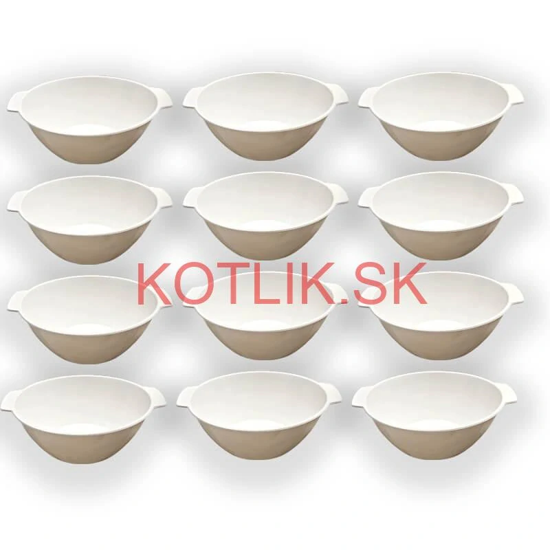 Sada 12 ks: Plastová miska na fajnový kotlíkový guláš a polievky – 750 ml