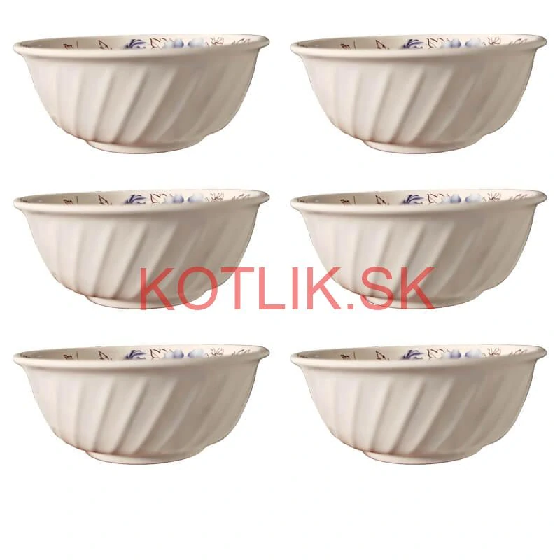 Plastová miska s kvetinovým vzorom (750 ml) – teraz v sade 6 kusov!