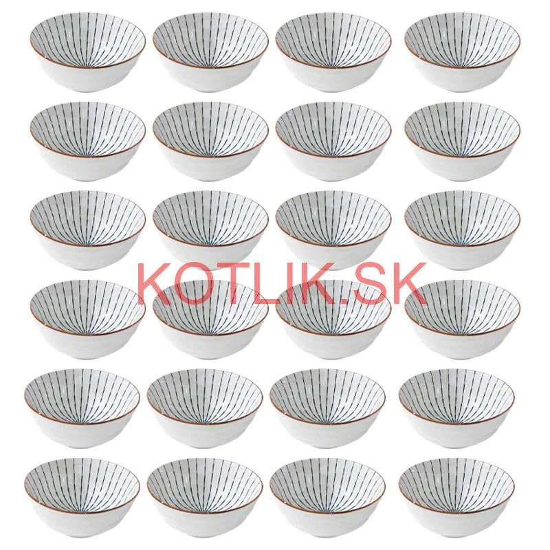 Sada 24 ks veľkých keramických misiek na guláš a polievky, 1 liter