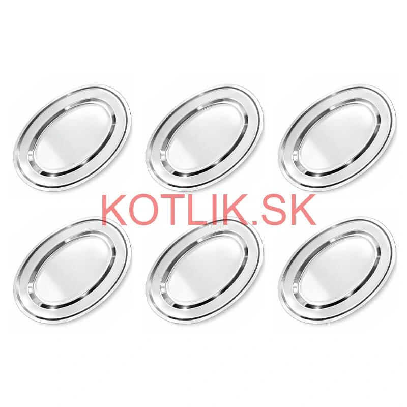 Nerezové podnosy pre catering – set 6 ks (45,5cm) - Servíruj s istotou a štýlom