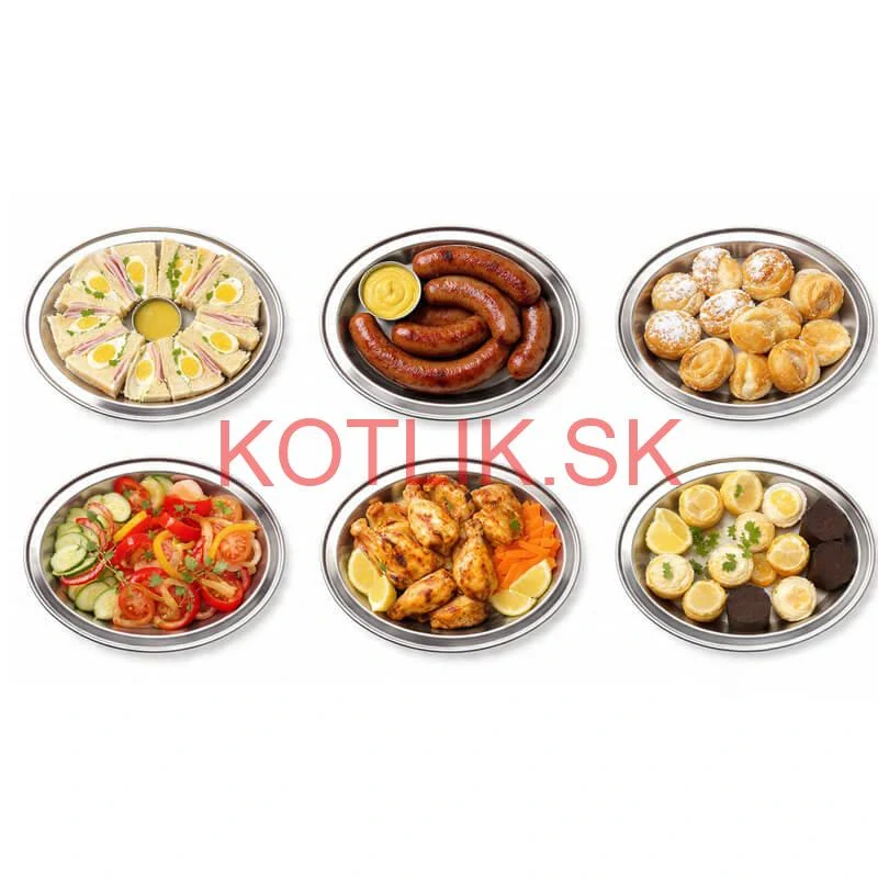 Nerezové podnosy pre catering – set 6 ks (40,5cm) - Servíruj s istotou a štýlom