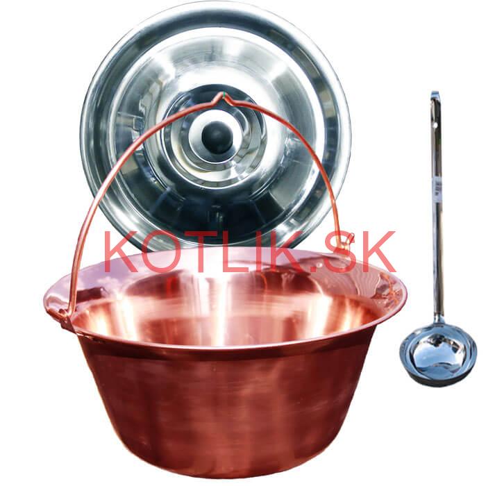 Medený kotlík 10 L (1,2 mm) + antikorová pokrievka