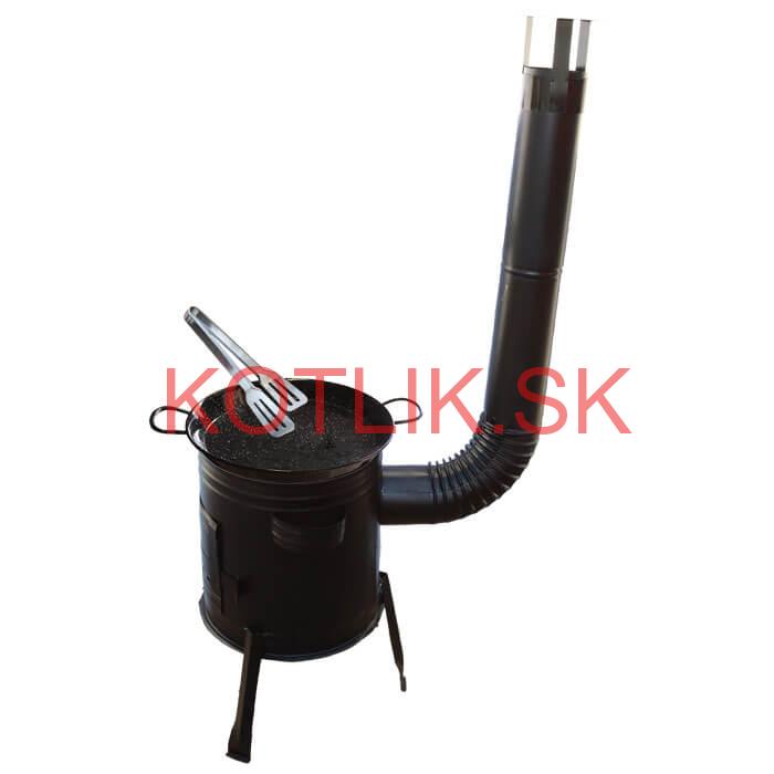 Paella smaltovaná panvica 42 cm + Kotlina 39 cm a obracačka na mäso Party