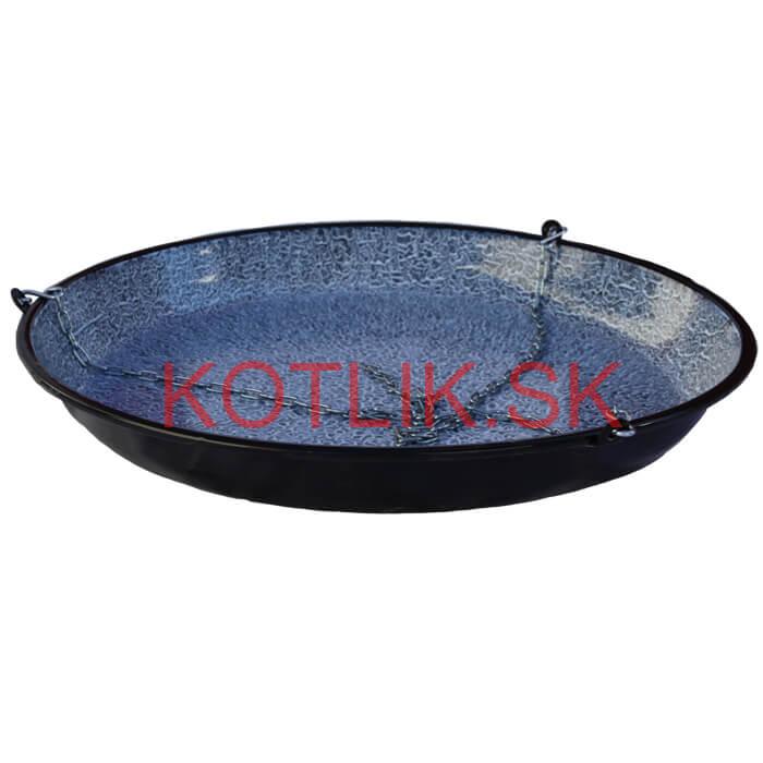 Smaltovaná grilovácia panvica s reťazou 45 cm