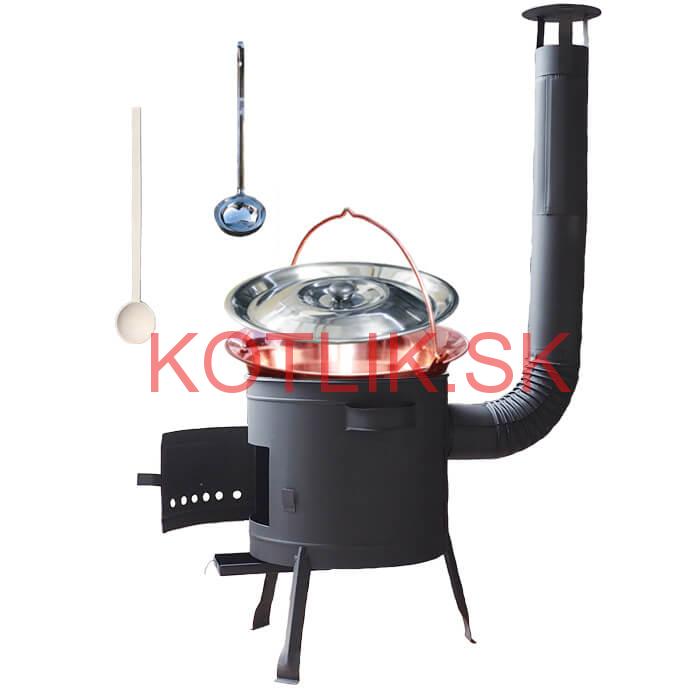 Medený kotlík 14 L (1,2 mm) + nízka kotlina 36 cm PLUS 600