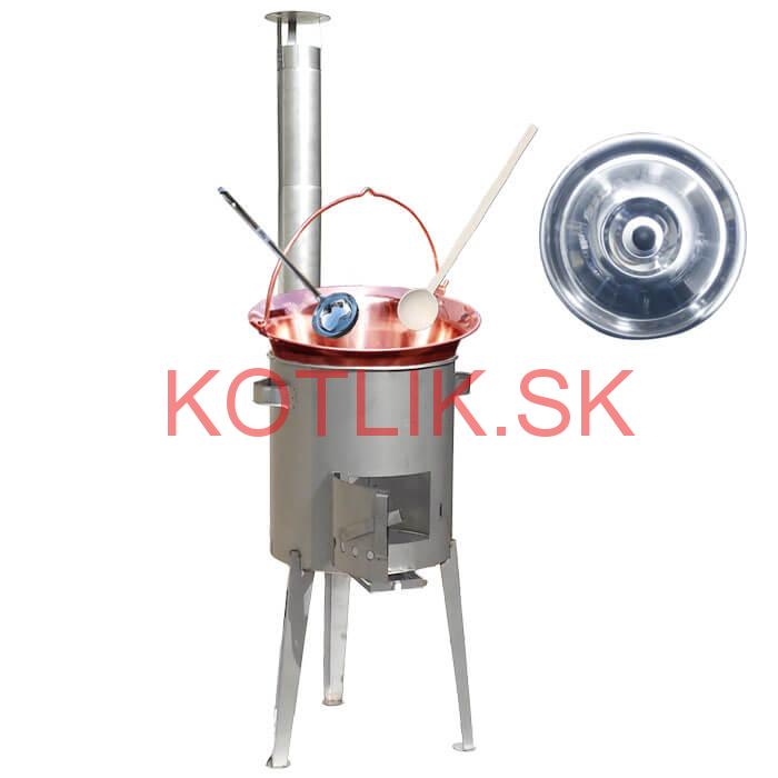 Medený kotlík 20 L (1,2 mm) + nerezová kotlina 42 cm LUXUS