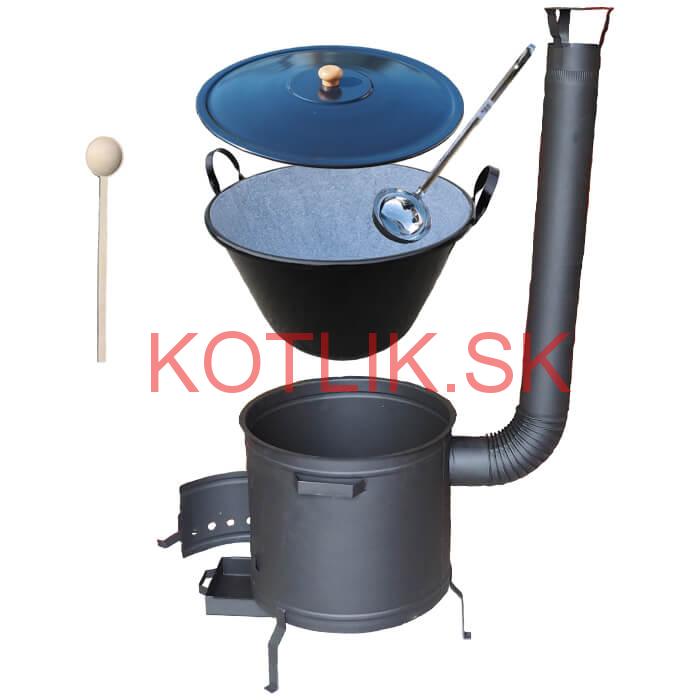 Smaltovaný kotol 50 L + žiaruvzdorná kotlina 50 cm PLUS 600