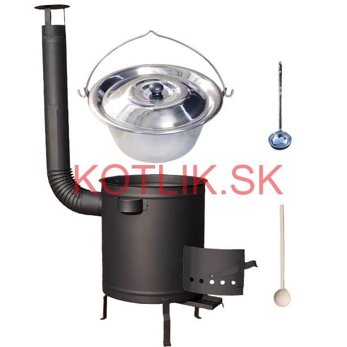 Nerezový kotlík 20 L (1,2 mm) + hrubostenná (1,5 mm) a žiaruvzdorná kotlina 42 PLUS 600