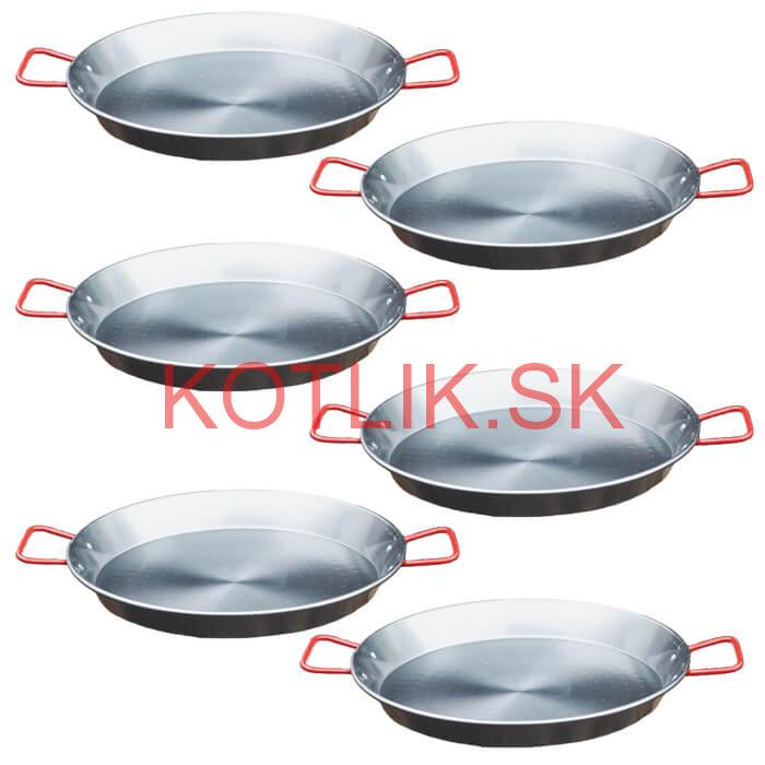 Paella Tapas catering 24 cm – 6 ks oceľových panvic