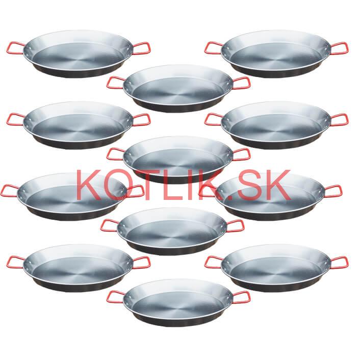Paella Tapas catering 24 cm – 12 ks oceľových panvic