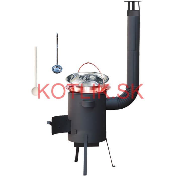 Medený kotlík 30 L (1,2 mm) + žiaruvzdorná kotlina 45 PLUS 600 4 MM