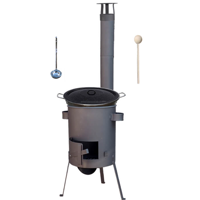Nerezový kotol 40 L (1,2 mm) + žiaruvzdorná kotlina 45 PLUS 600 4 MM