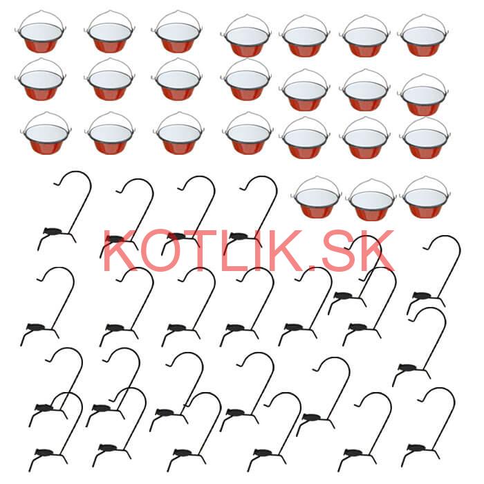 Servírovacia súprava SMALT RED 24 ks