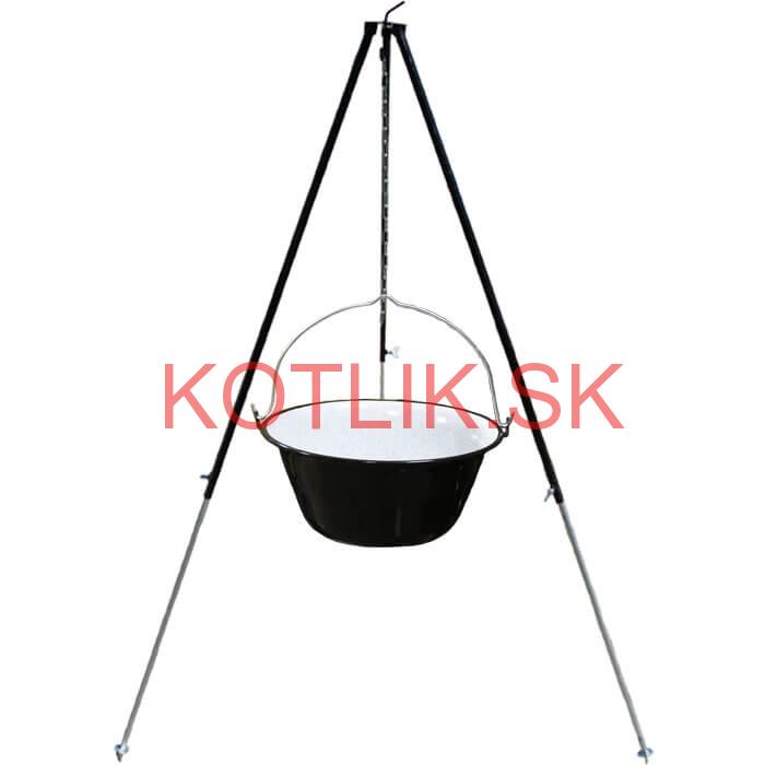 Smaltovaný kotlík 50 L + teleskopická trojnožka 1,7 m