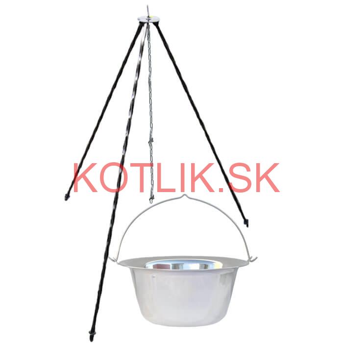 Nerezový kotlík (INOX 0,8 mm) 20 L + trojnožka 1,2 m
