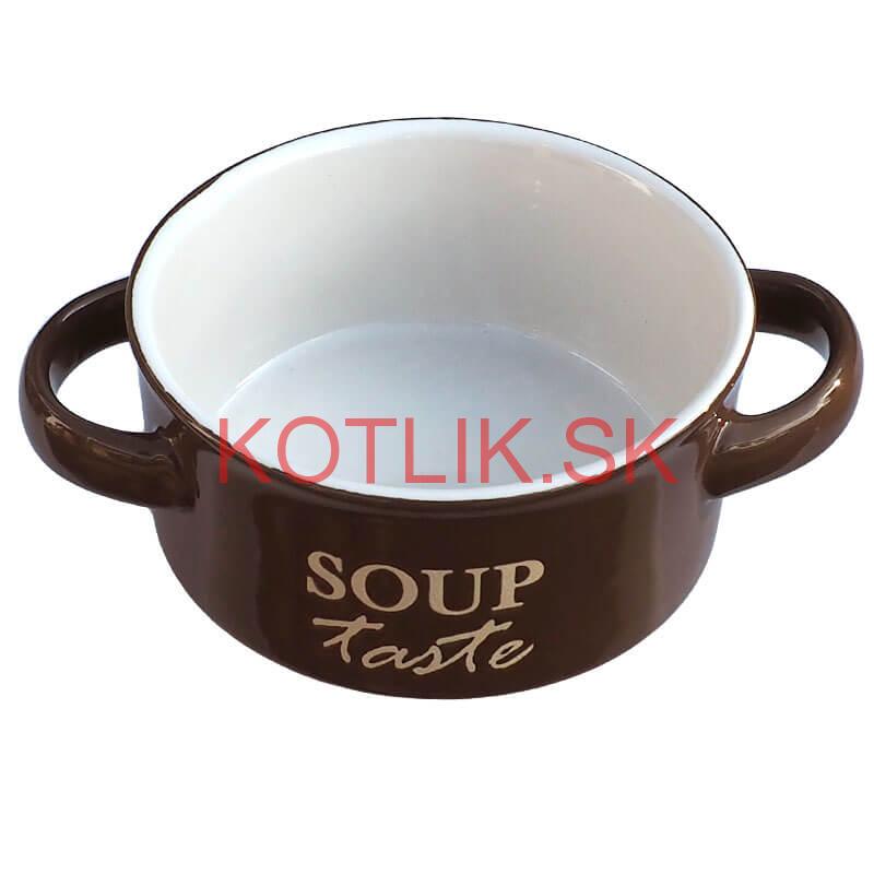 Keramická miska na polievku-hnedá SOUP